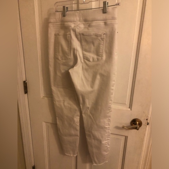 SPANX Jean-ish White Distressed Raw Hem Jeans - Picture 4 of 16